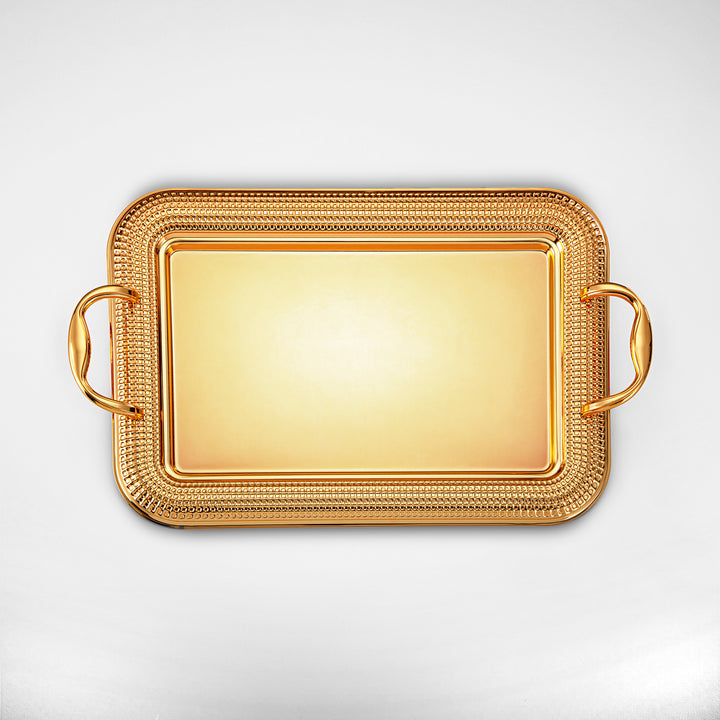 Almarjan 3 Pieces Serving Tray Set Gold - HT2308009