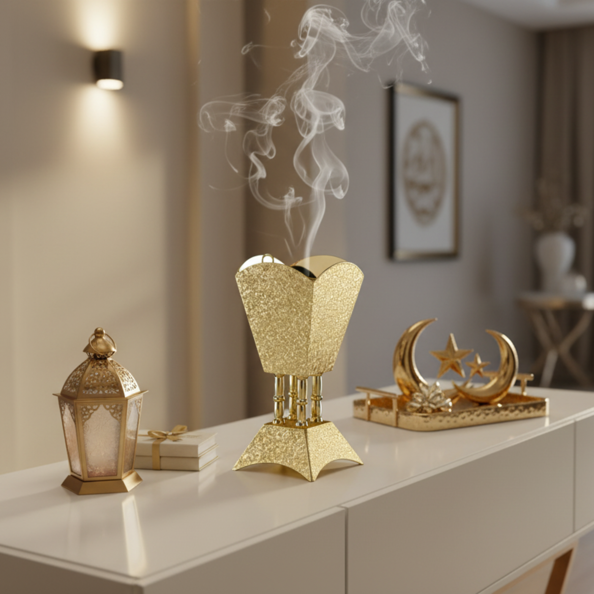 مبخرة المرجان من النحاس بطول 20.5 سم