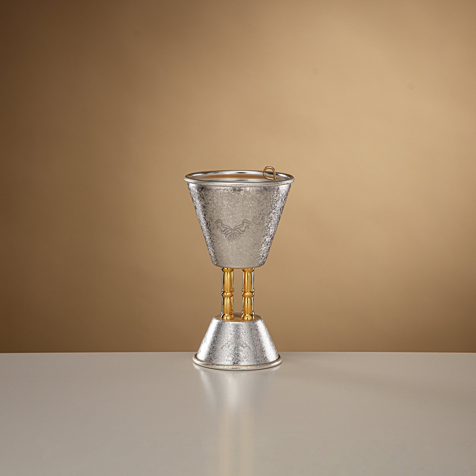 مبخرة المرجان فضية وذهبية بتصميم متشقق 18 سم