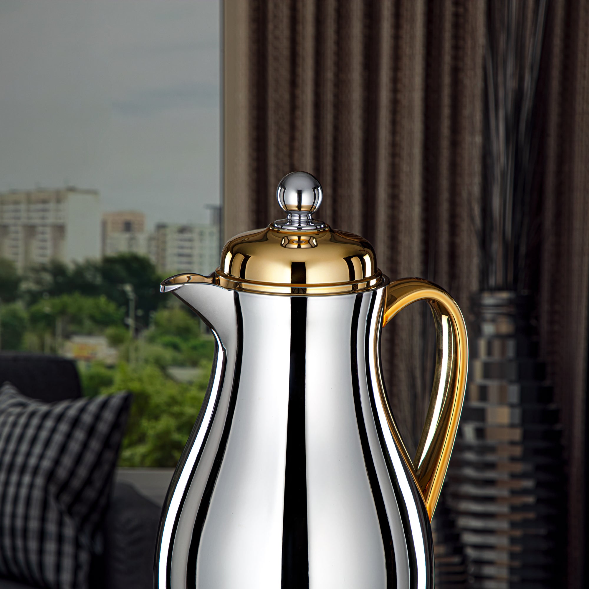 طقم ترامس المرجان فضي وذهبي 0.7L + 1L (RPA-070-SG+RPA-100-SG) – تقديم أنيق | رمضان واللقاءات