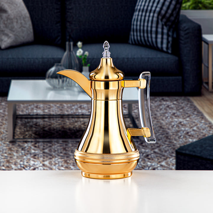 Almarjan 0.6 Liter Stainless Steel Vacuum Dallah Gold - SND-060G-CLR