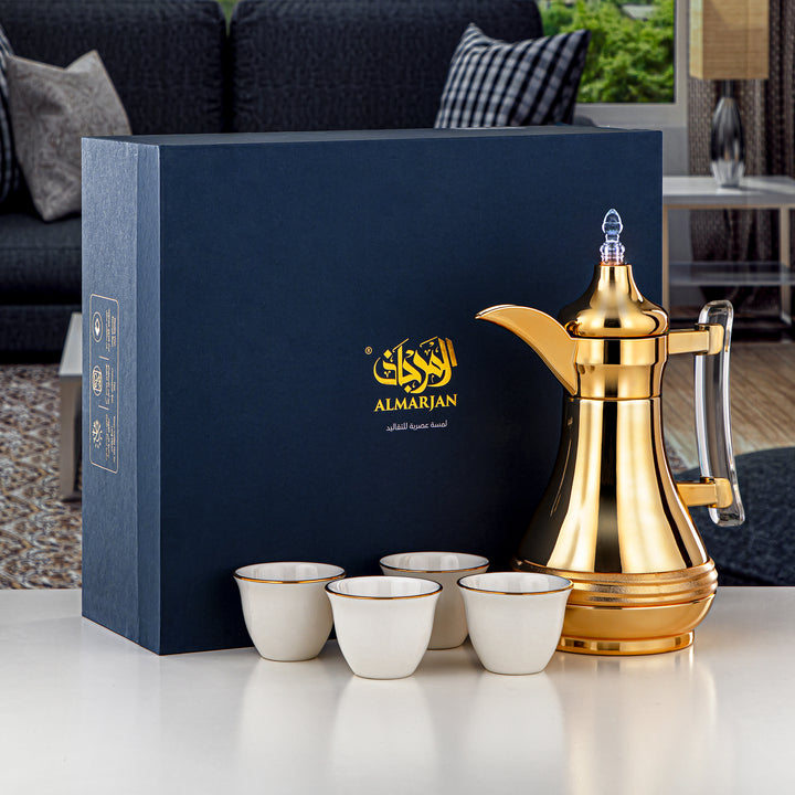 Almarjan 5 Pieces Coffee Set Gold SND-060G-CLR5