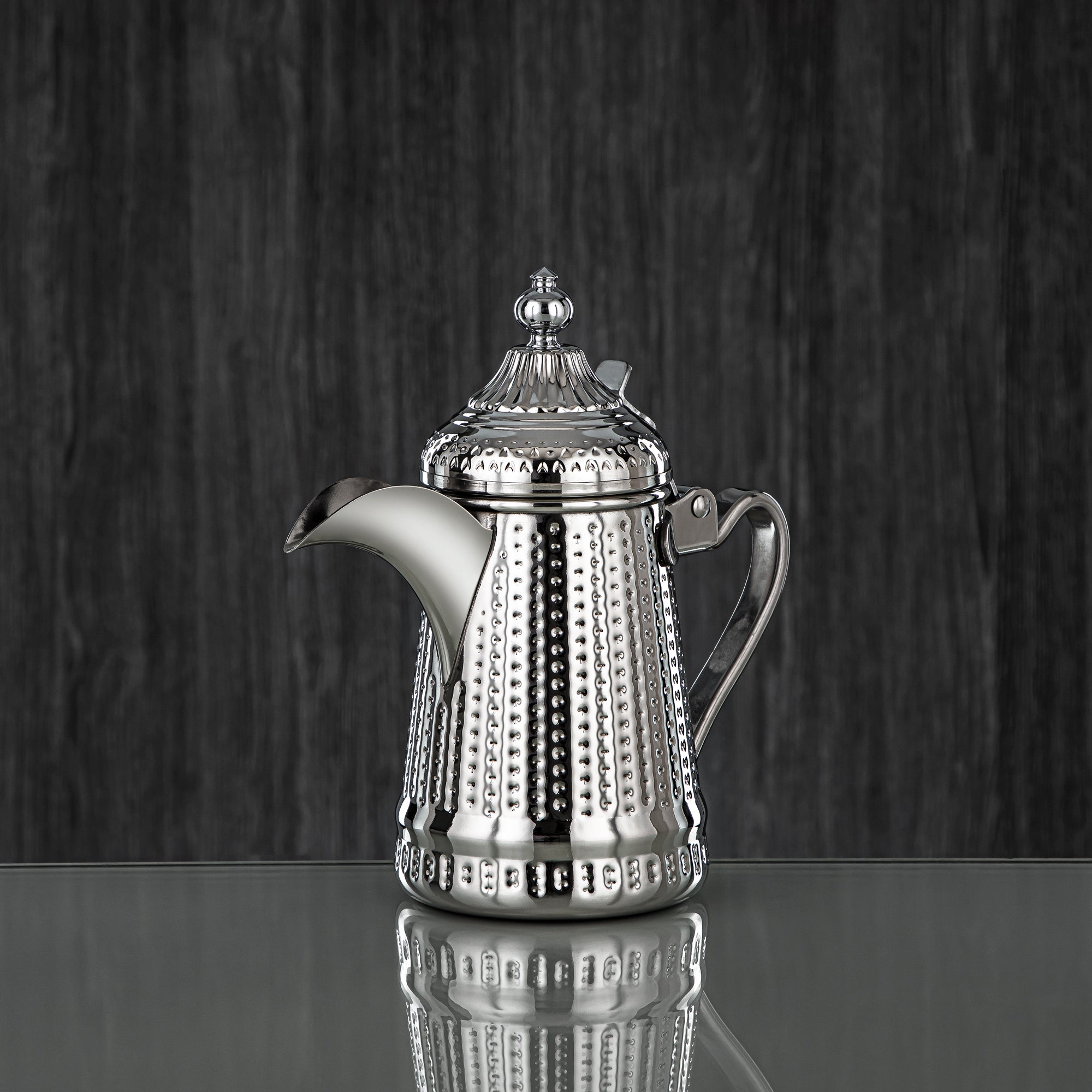 Almarjan 26 Ounce Barari Collection Stainless Steel Coffee Pot Silver - STS0013035