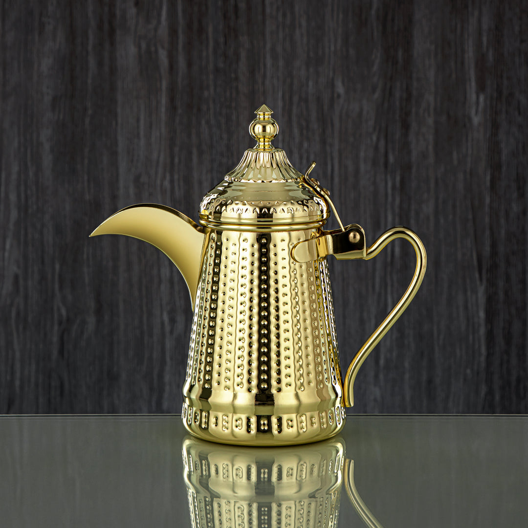 Almarjan 36 Ounce Barari Collection Stainless Steel Coffee Pot Gold - STS0013039