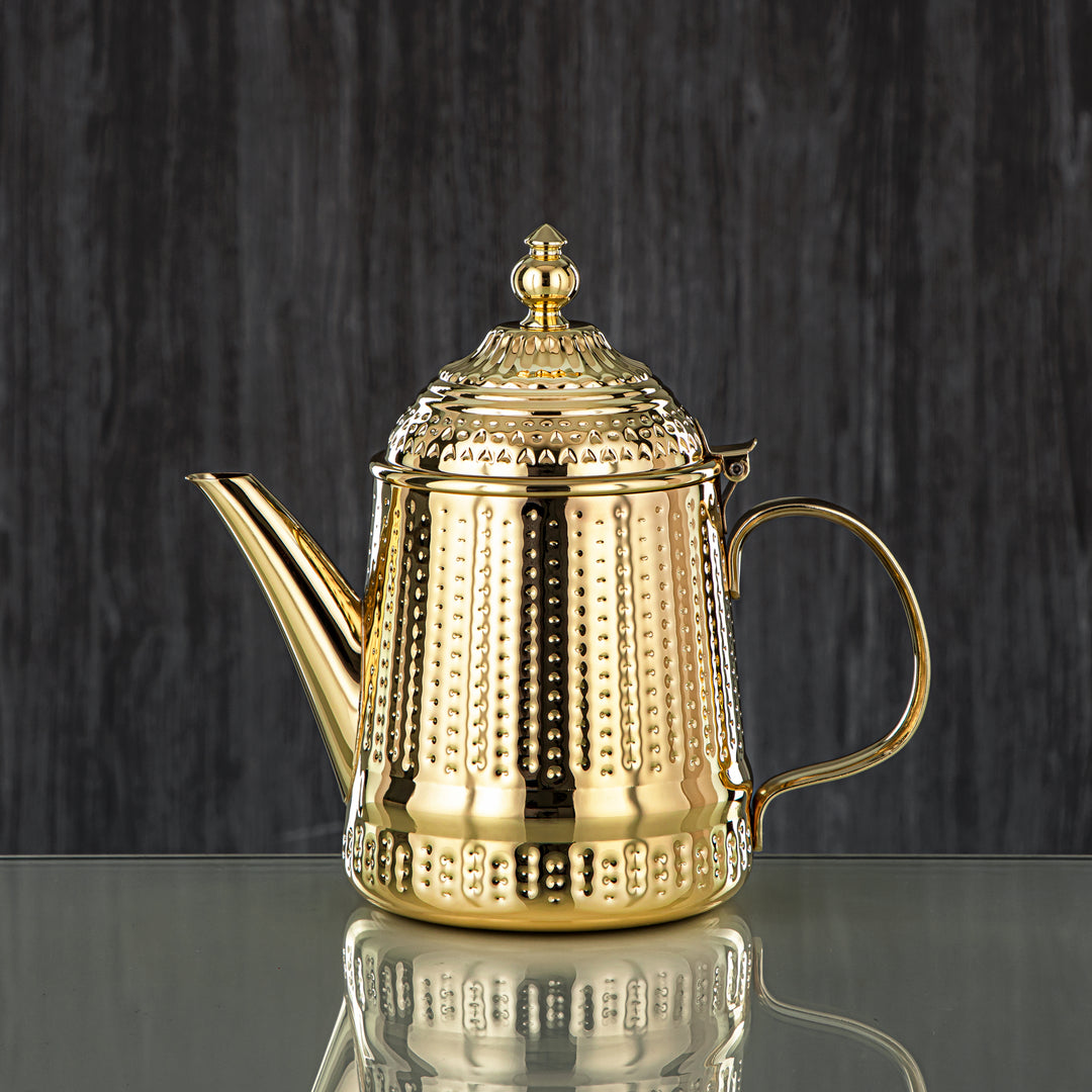 Almarjan 48 Ounce Barari Collection Stainless Steel Teapot Gold - STS0013053