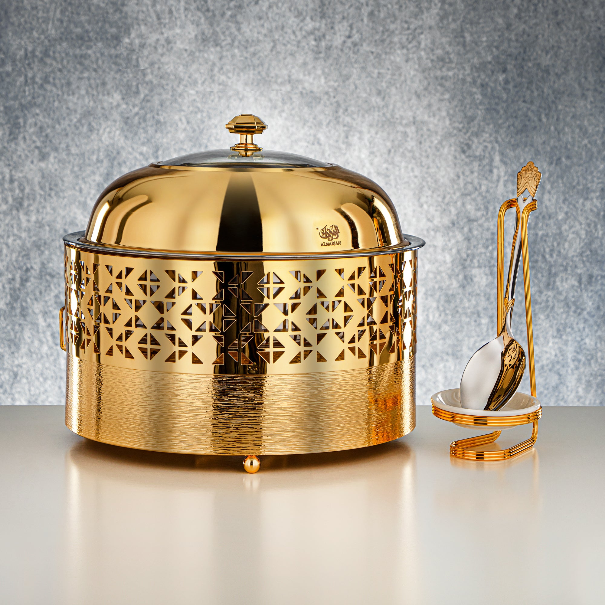 Almarjan Chafing Dish, Gold, 4000ML (STS0013322) Ramadan & Eid Buffets