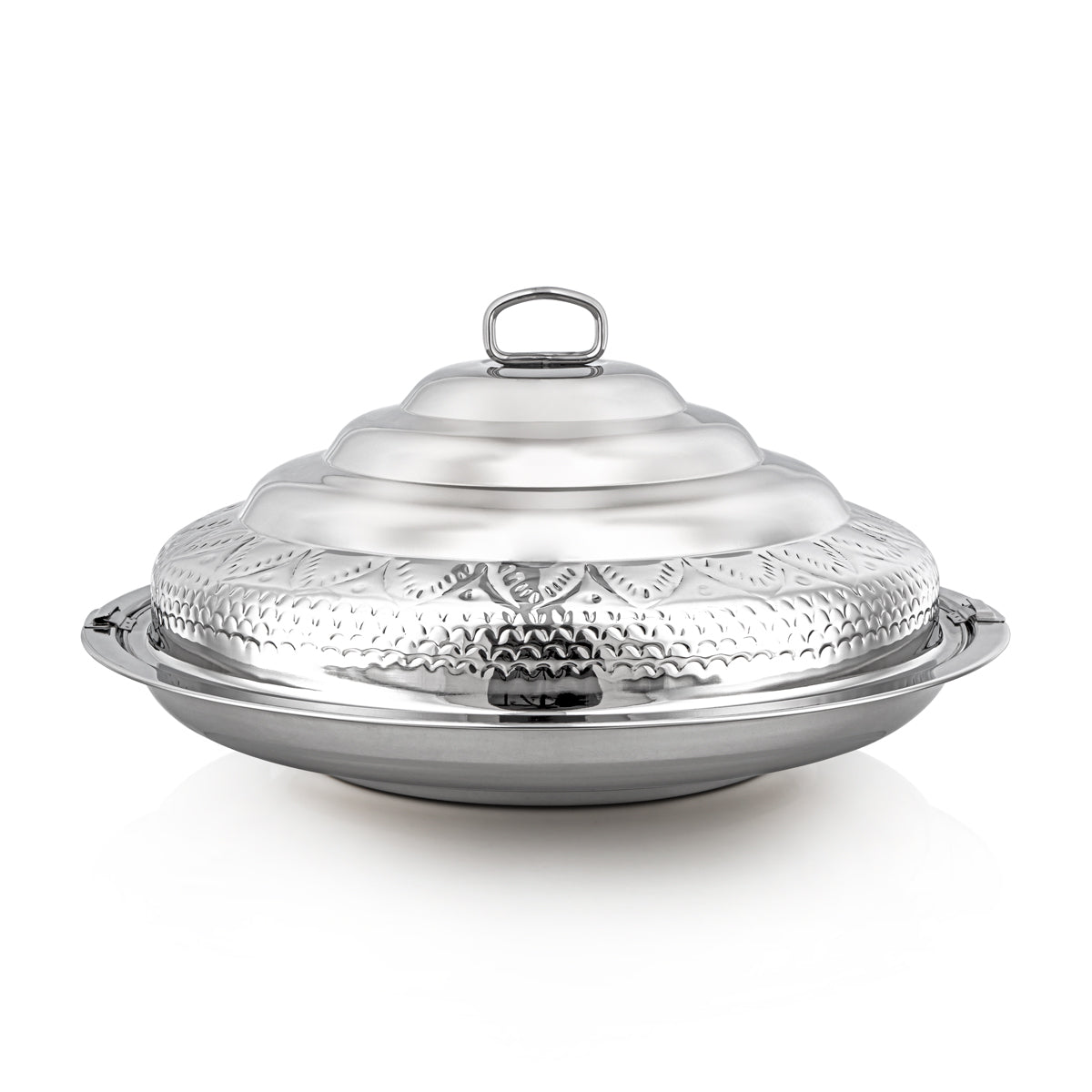 Almarjan 55 CM Abraj Collection Stainless Steel Hot Pot Silver - H22M59