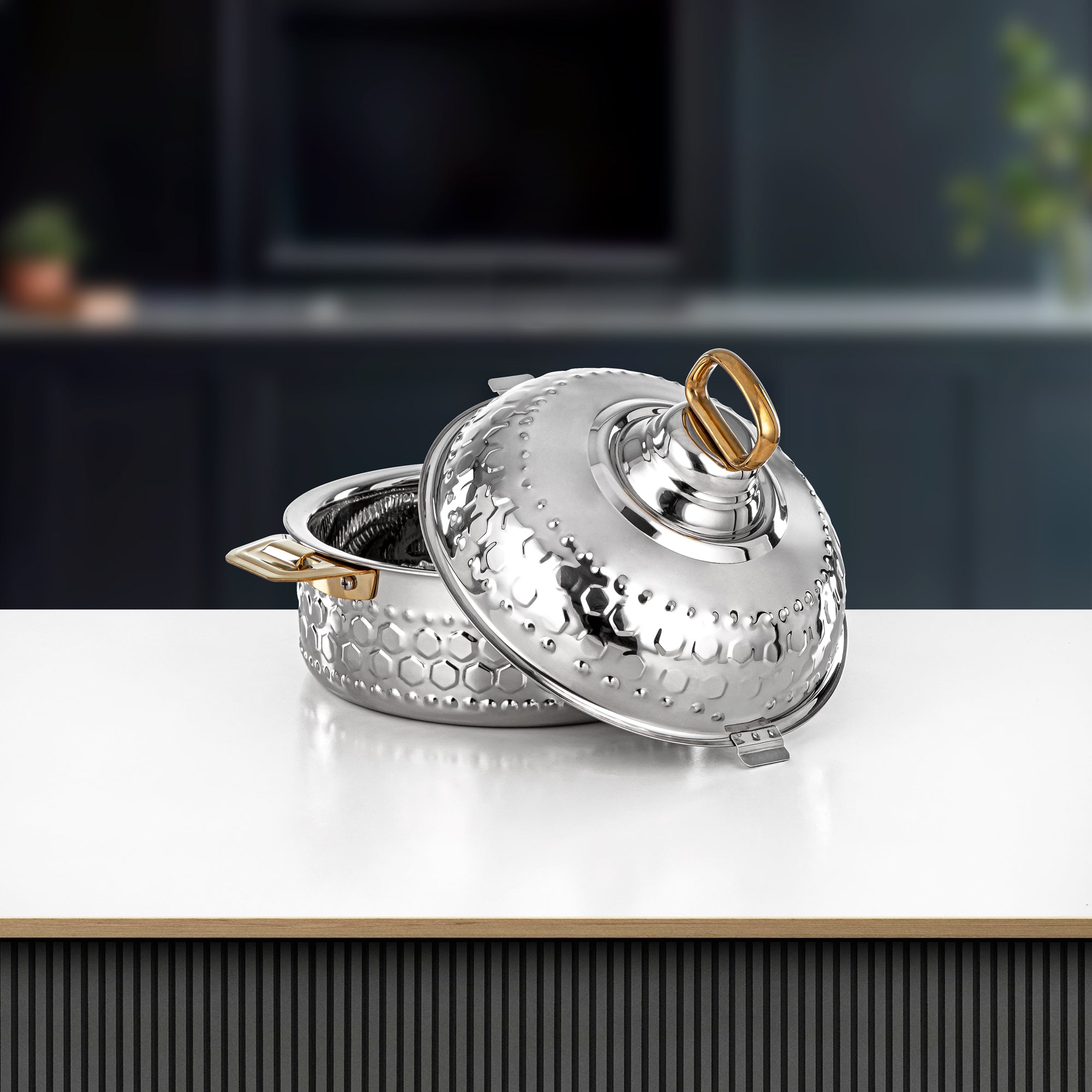 Almarjan Hot Pot 25cm Silver & Gold – Diwan Collection