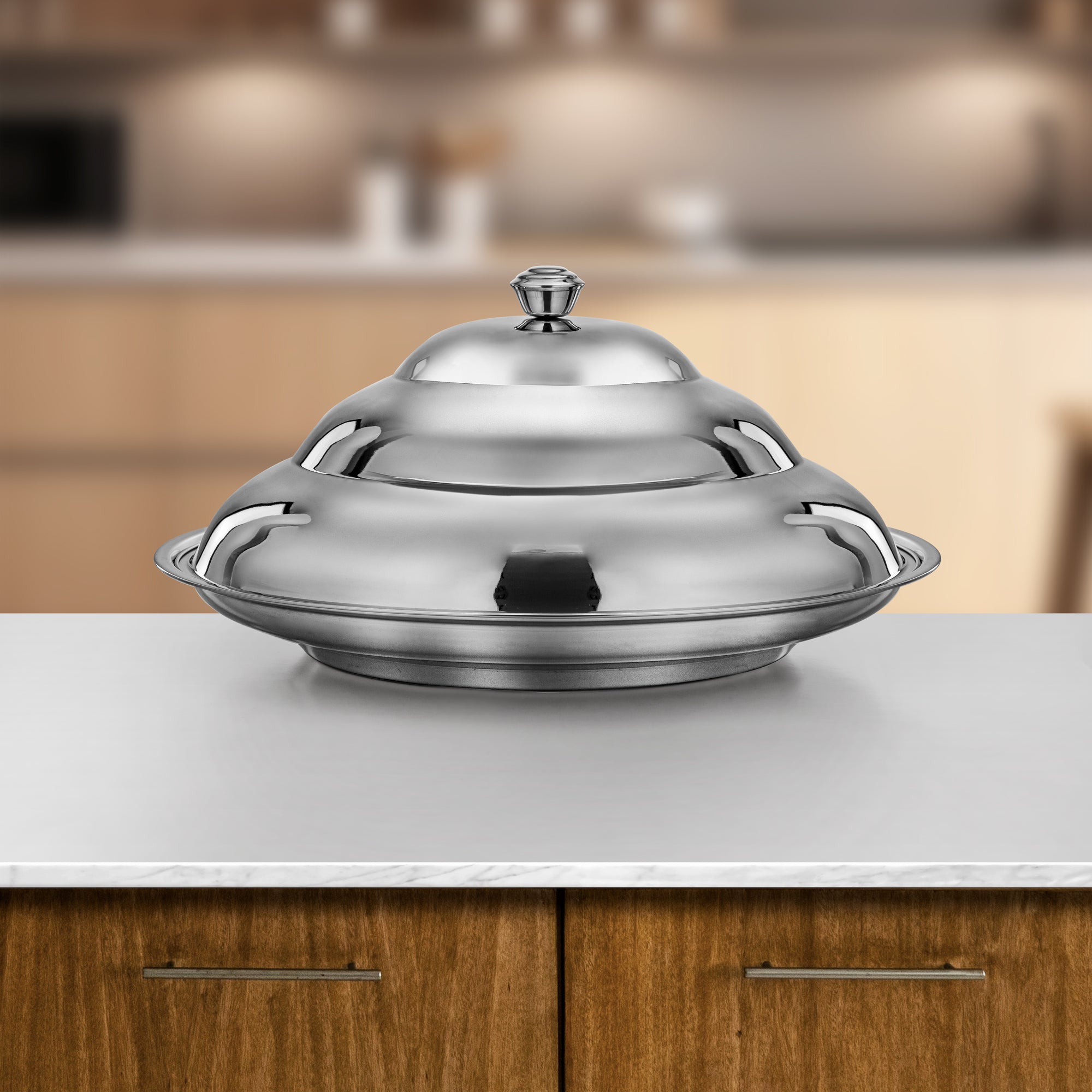 Almarjan Koozy Tray Stainless Steel Silver 60cm (STS0293620)