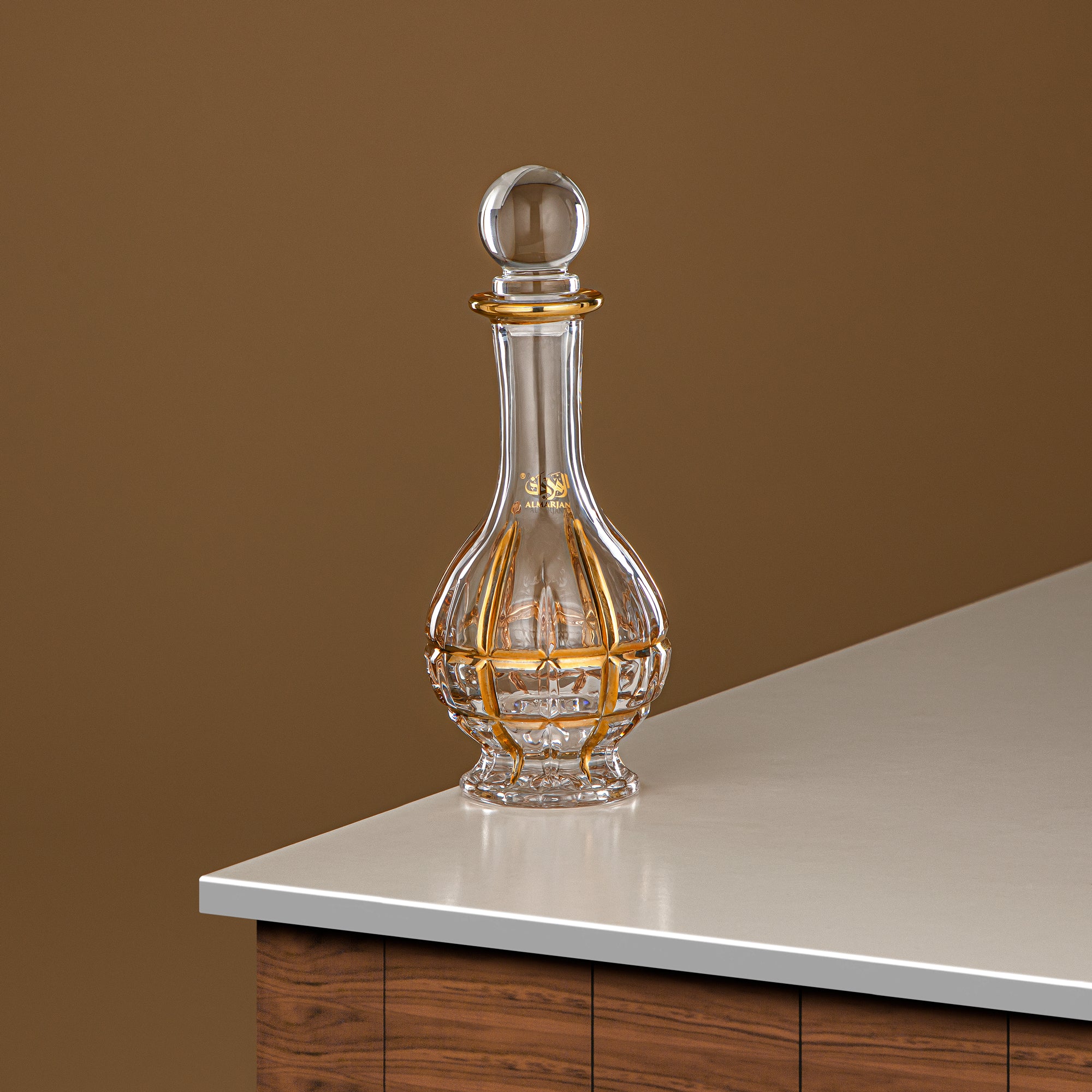 زجاجة عطر المرجان 200 مل (VR-D21-4-Golden) - زجاج بمقبض بجعة | مجموعة البجعة