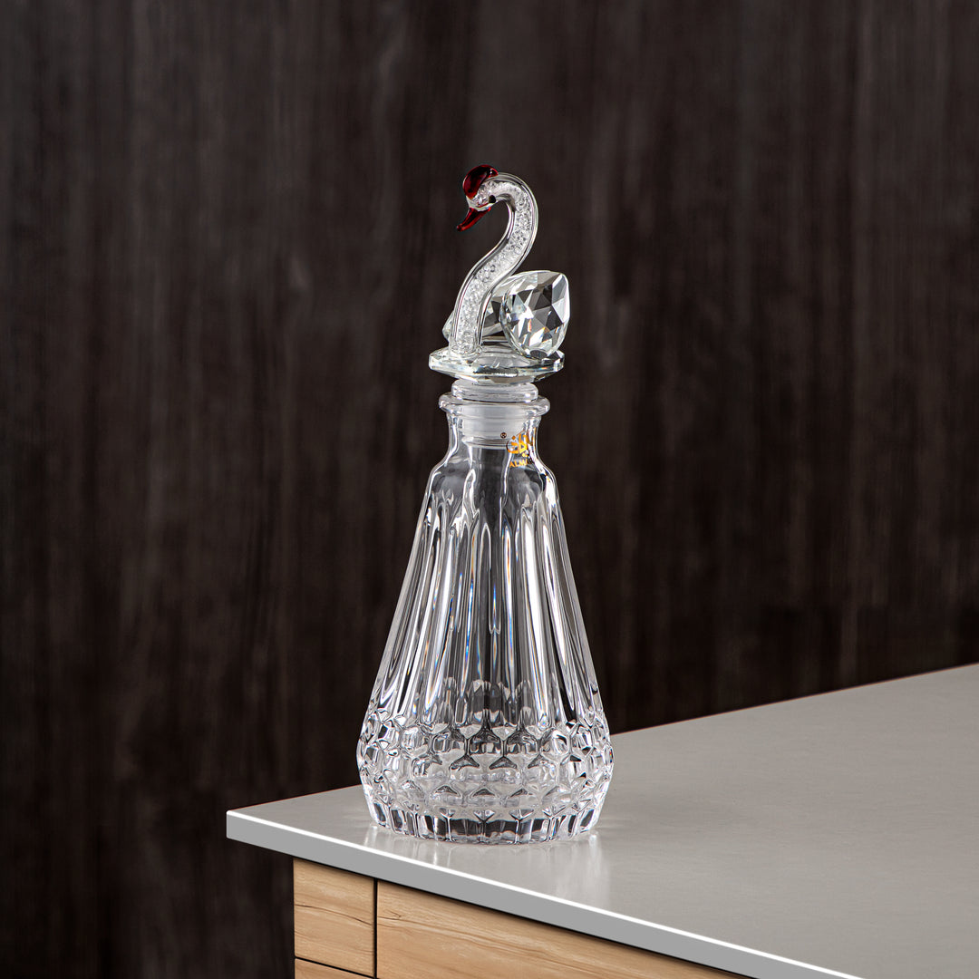 Almarjan Perfume Bottle 200ML (VR-D31-5-Clear) - Glass with Swan Knob | Swan Collection