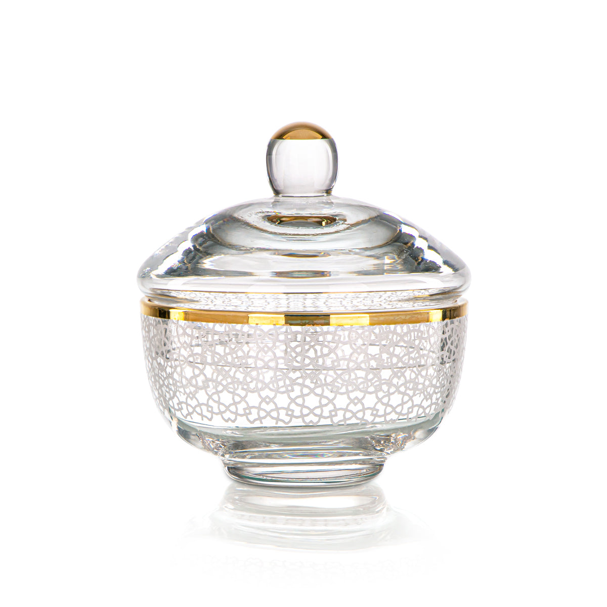 Almarjan 9.5 CM Glass Sugar Bowl - 0137T-HEX