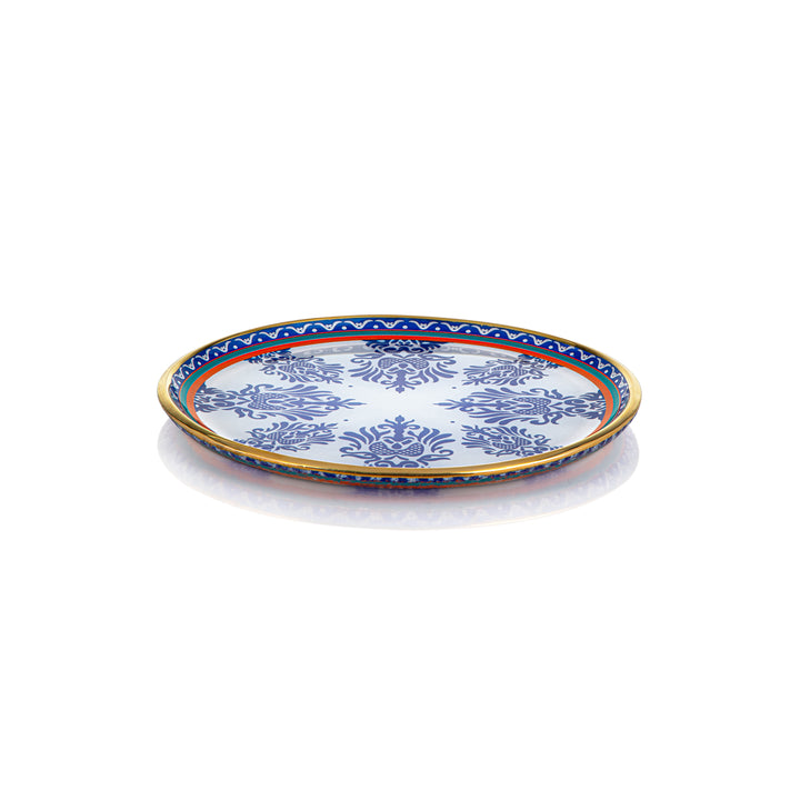 Almarjan 6 Pieces Etnik Collection 15 CM Glass Serving Plate - 87009