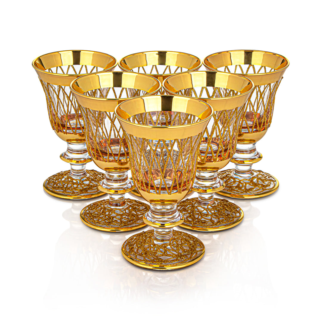 Almarjan 6 Pieces Glass Juice Cup Set - 953/801