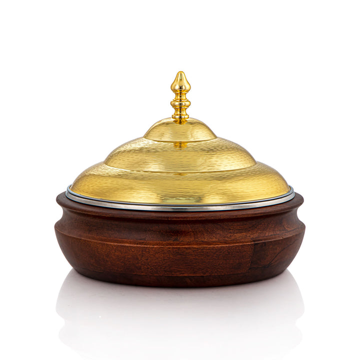 Almarjan 28 CM Stainless Steel Hot Pot Wood & Gold - MD-209 C