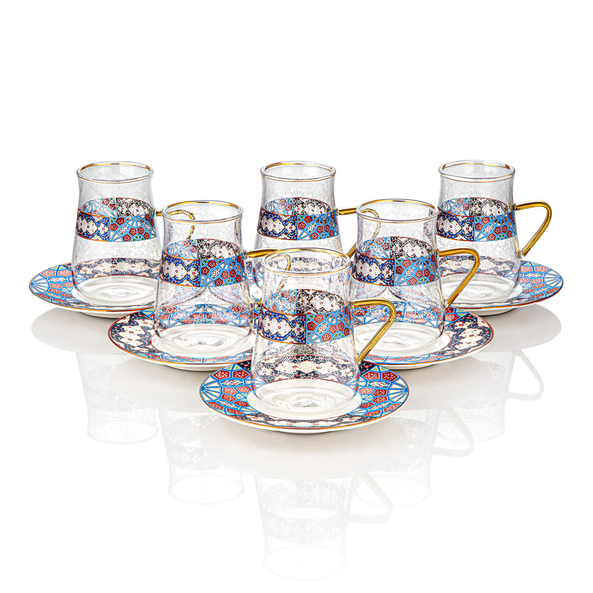 Almarjan 6 Pieces Fonon Collection Tea Cup Set - 1210