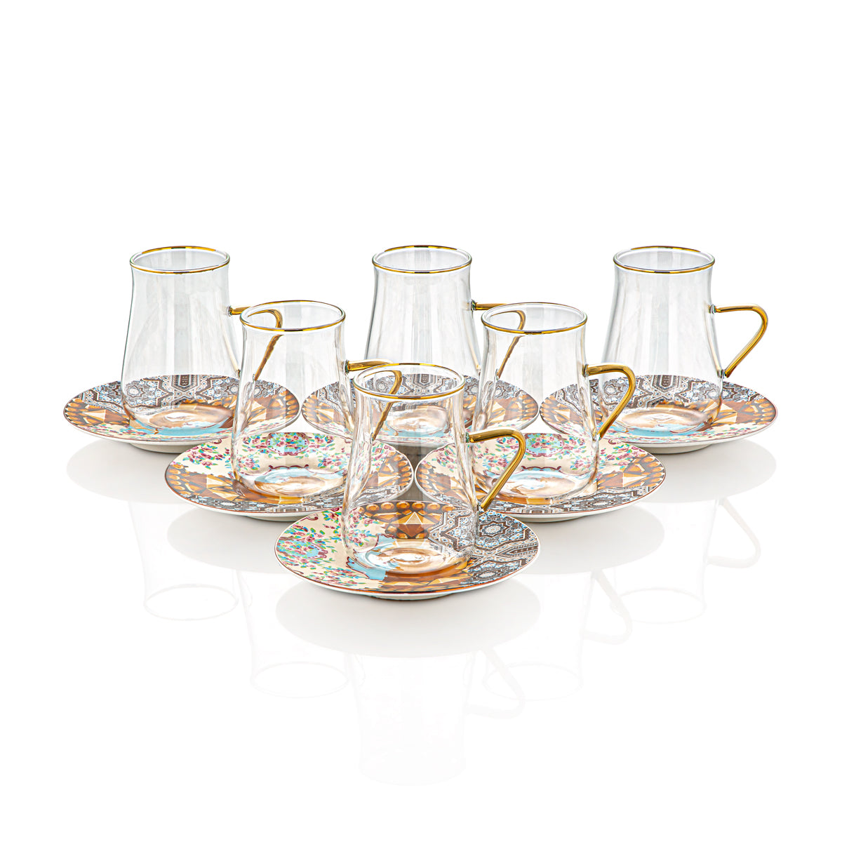 Almarjan 6 Pieces Fonon Collection Tea Cup Set - 1627