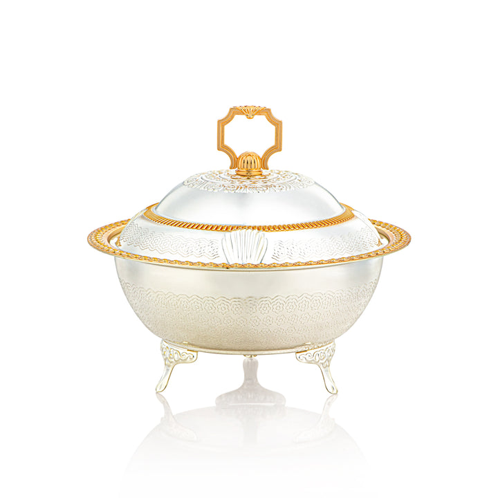 Almarjan 21 CM Sadaf Collection Date Bowl Silver & Gold - RB4432M-SG