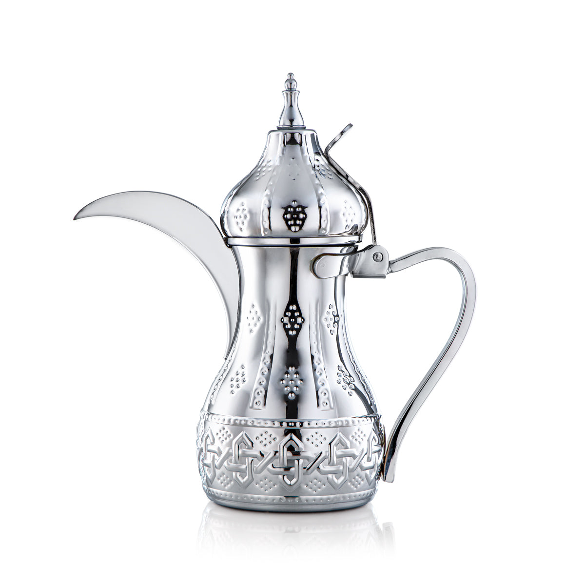 Almarjan 1 Liter Sahara Collection Stainless Steel Dallah Silver - STS0010974