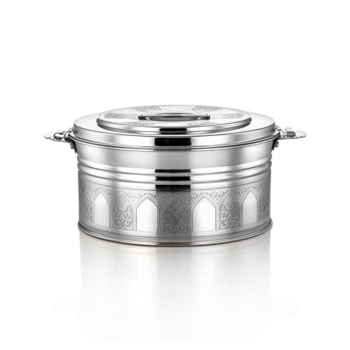 Almarjan 6000 ML Shaharzad Collection Stainless Steel Hot Pot Silver - H23E19