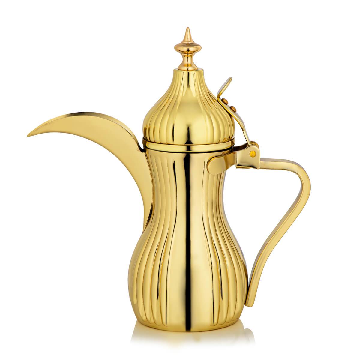 Almarjan 0.75 Liter Stainless Steel Dallah Gold - STS0010670